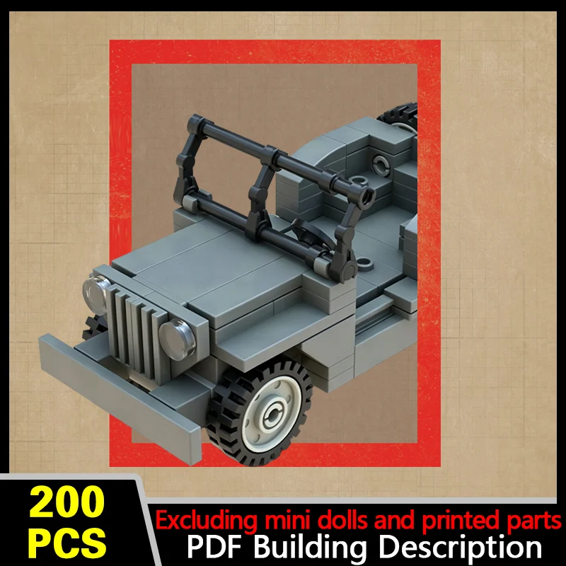 MB Military Off-Road Vehicle Model MOC Building Bricks War Equipment Style Modular Technology Gifts Holiday Assemble Toys Suit
