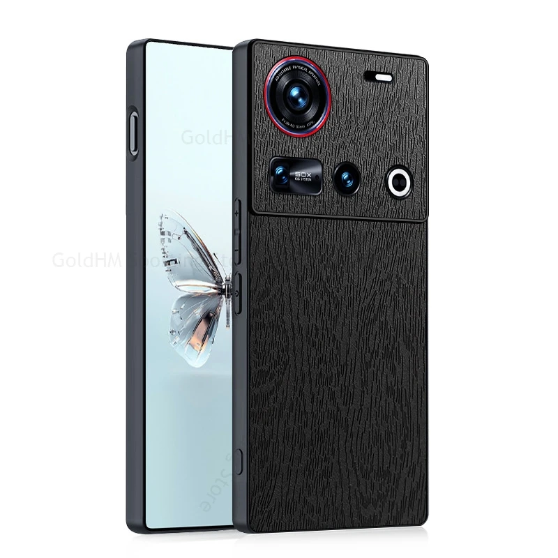 

For ZTE nubia Z70 Ultra Wood Texture Leather Phone Case For ZTE Nubia Z50S Z60S Pro Z50 Z70 Ultra Axon 40 Ultra Shockproof Cover