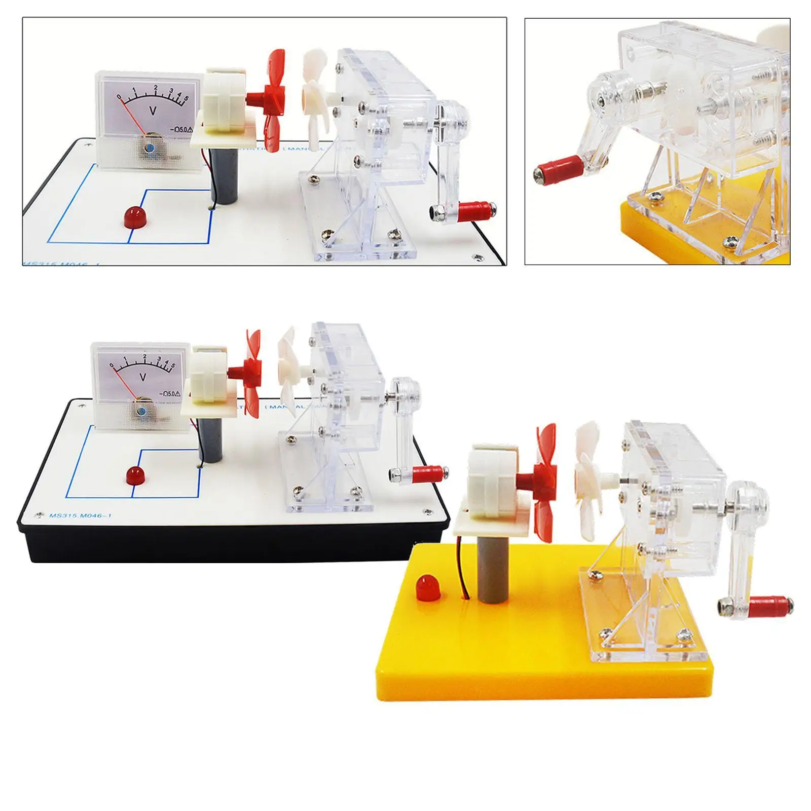 

Hand Crank Wind Power Generation Stem Building Toy Easy to Assemble Teaching