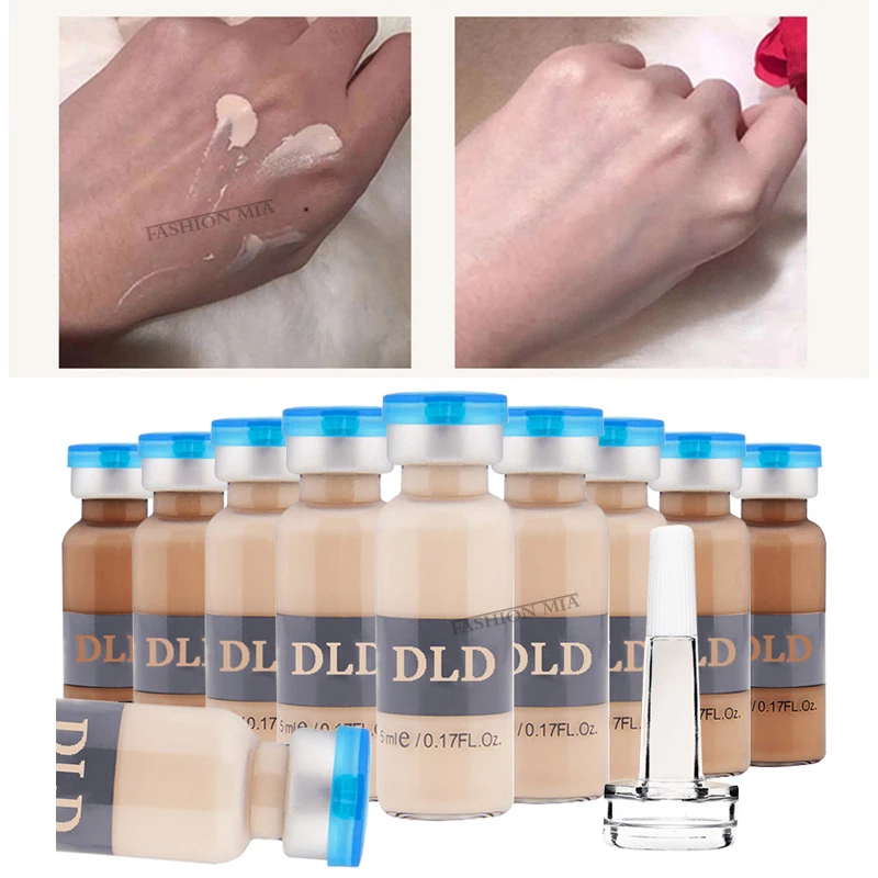 10Pcs 5ml Permanent Ampoule Starter Kit Liquid Foundation Korean BB Cream Glow Cosmetics  BB Serum Facial Moisturing Skin Care