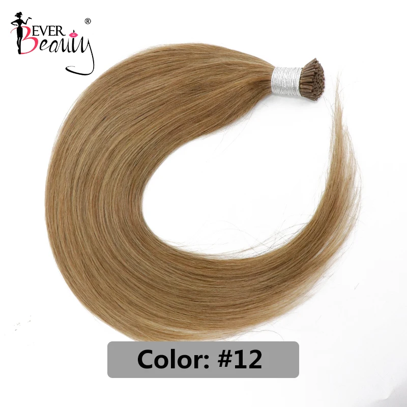 

Pure Color Straight I Tip Microlinks Hair Extension Human Hair Brazilian Virgin Bulk Hair Blonde For Black Women Ever Beauty