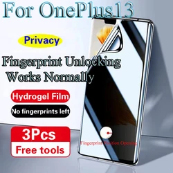 OnePlus13  Anti-peeping Hydrogel Film For OnePlus 13 Privacy Screen Protector One Plus 13 Fingerprint Unlocking Works Soft 1+13