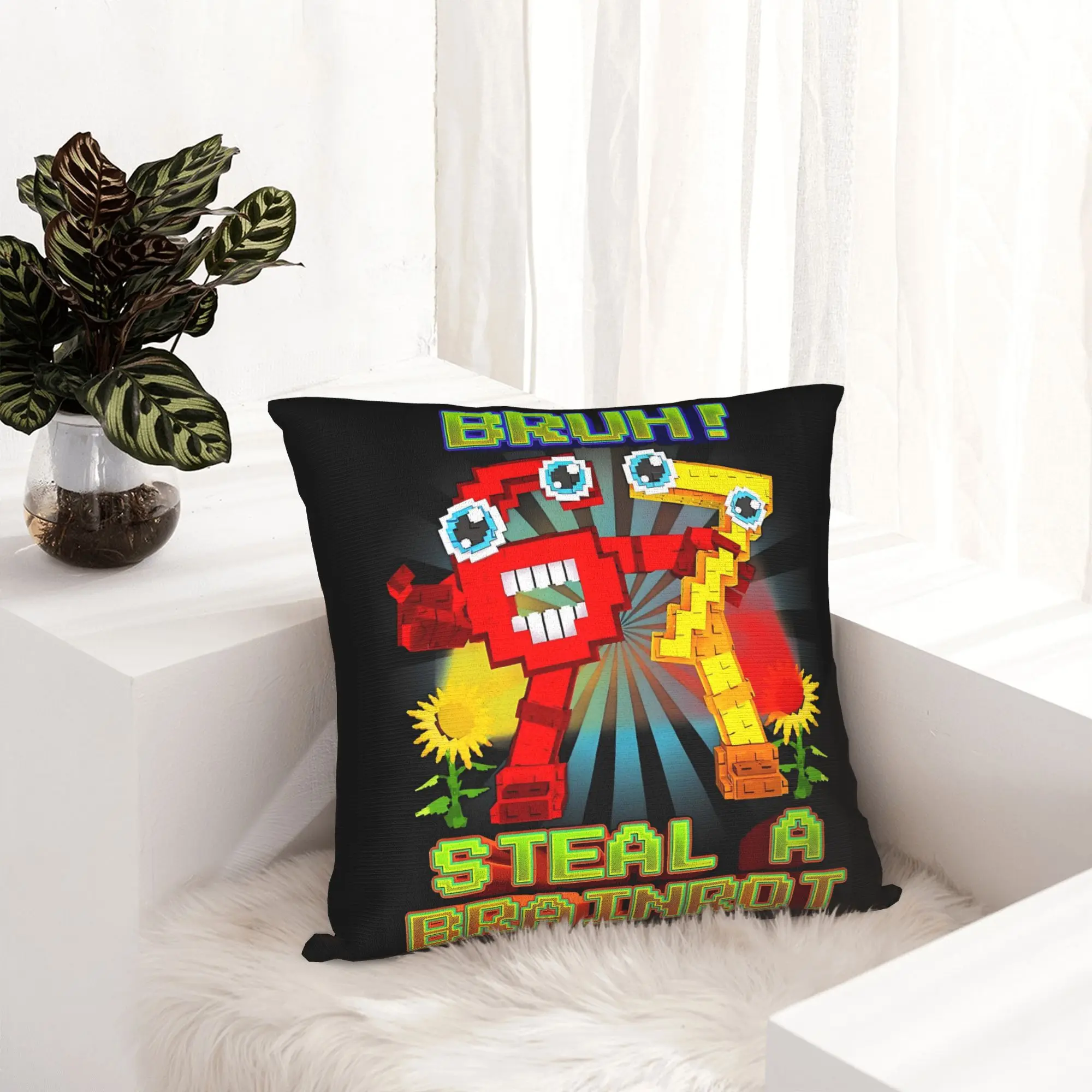 Brainrot  Six Seven 6-7  Pillow Covers for Sofa Bruh Secret  Nordic Cushion Cover Soft Pillowcase