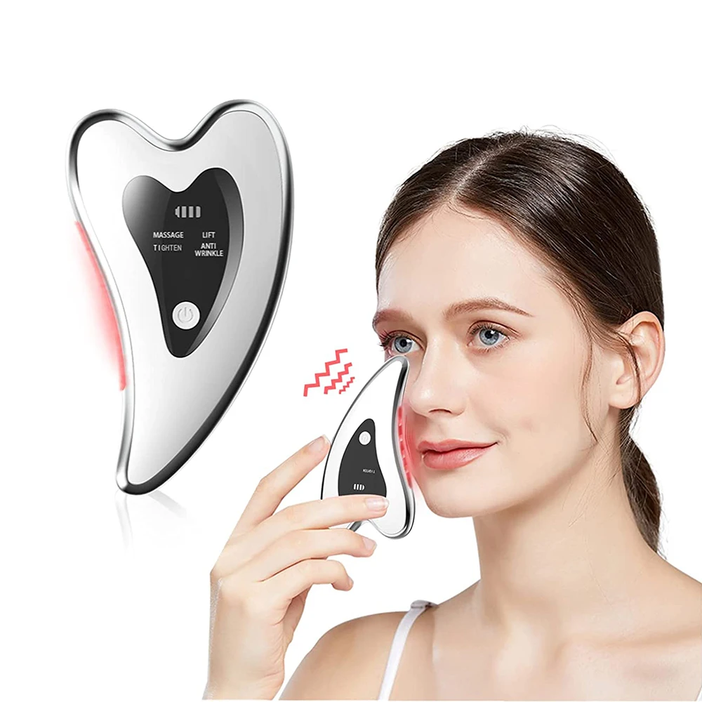 Elektrische Gua Sha Tools Gezichtsstimulators voor het opheffen van het gezicht Dubbele kin Verwijder Guasha Board Schrapen Microstroom Face Lift Machine