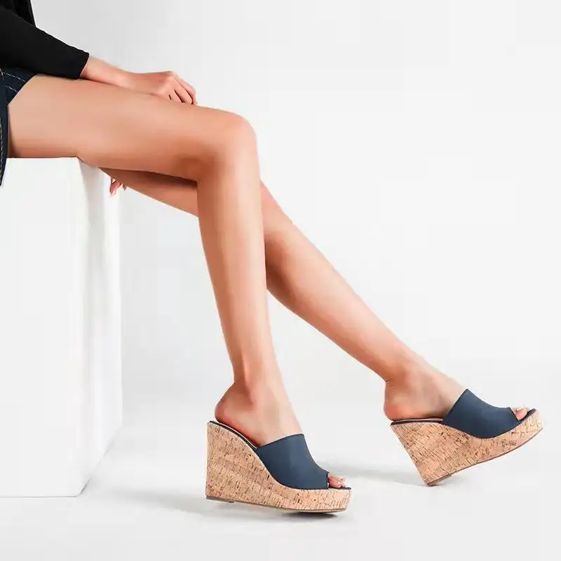 Women Wedge Slippers Peep Toe Platform Women Shoes 2022 New Fashion Summer Sandals Outdoor Casual Ladies Flip Flops Sizes 36-42