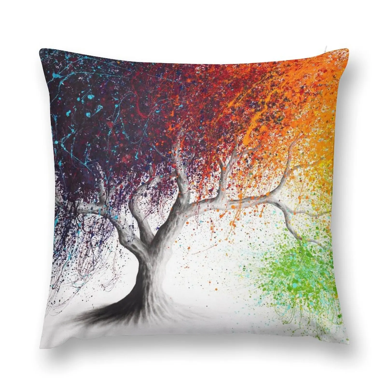 

Rainbow Seasons Tree Throw Pillow pillow cover christmas luxury sofa pillows Luxury Cushion Cover pillow