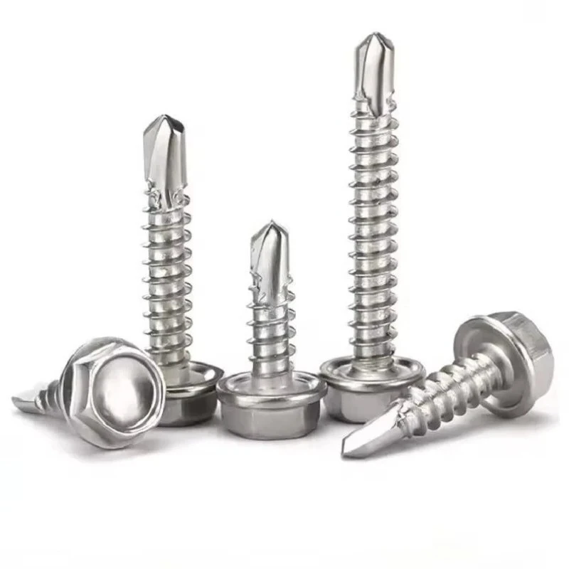 410 Stainless Steel Hex Head Self-Drilling Screws - M4.2-M6.3 Self-Tapping Fasteners for Metal Sheets, Steel & Alloy Fixing