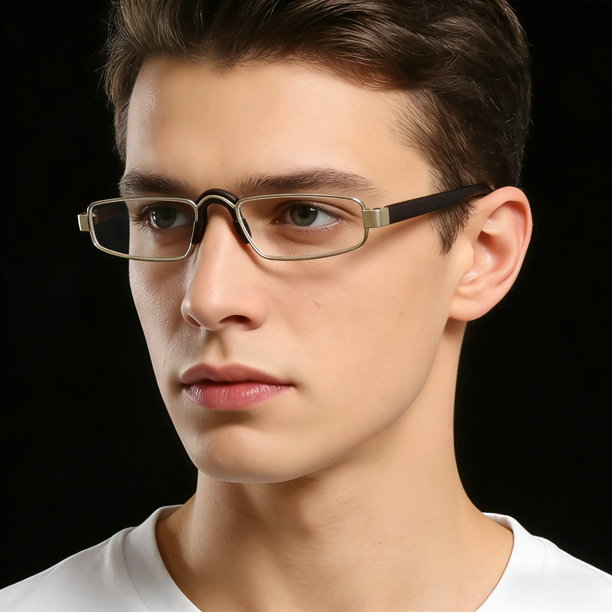 WEIPO Ultralight Alloy  Reading EyeGlasses Retro Square Frame Men And Women Narrow Eyewear,One glasses cloth and two boxes
