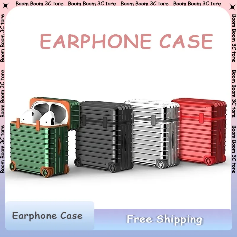 

Fashion Creativity Design Suitcase Earphone Case Anti-drop Silicone Case Airpods Customized Protective Case for AirPods Pro 3/4