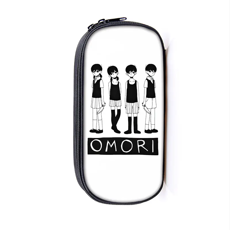 Cute Omori Cosmetic Case Pencil Bag Cartoon Omori Stationary Bag Teenager Pencil Box School Supplies Gift