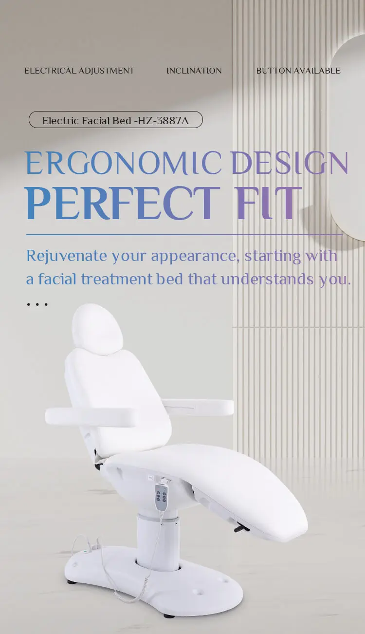Luxury Electric Beauty Salon Bed   Portable Body Medical Massage Table Eyelash Facial Chair for Beauty Salon