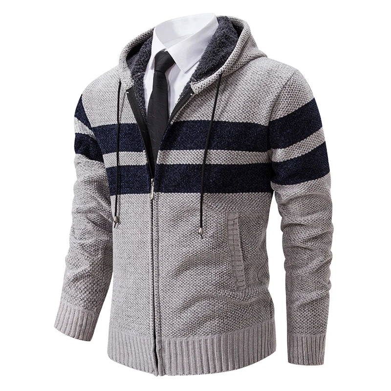2026 Autumn/Winter Men's Fashion Casual Thick Fleece Pullover Coat