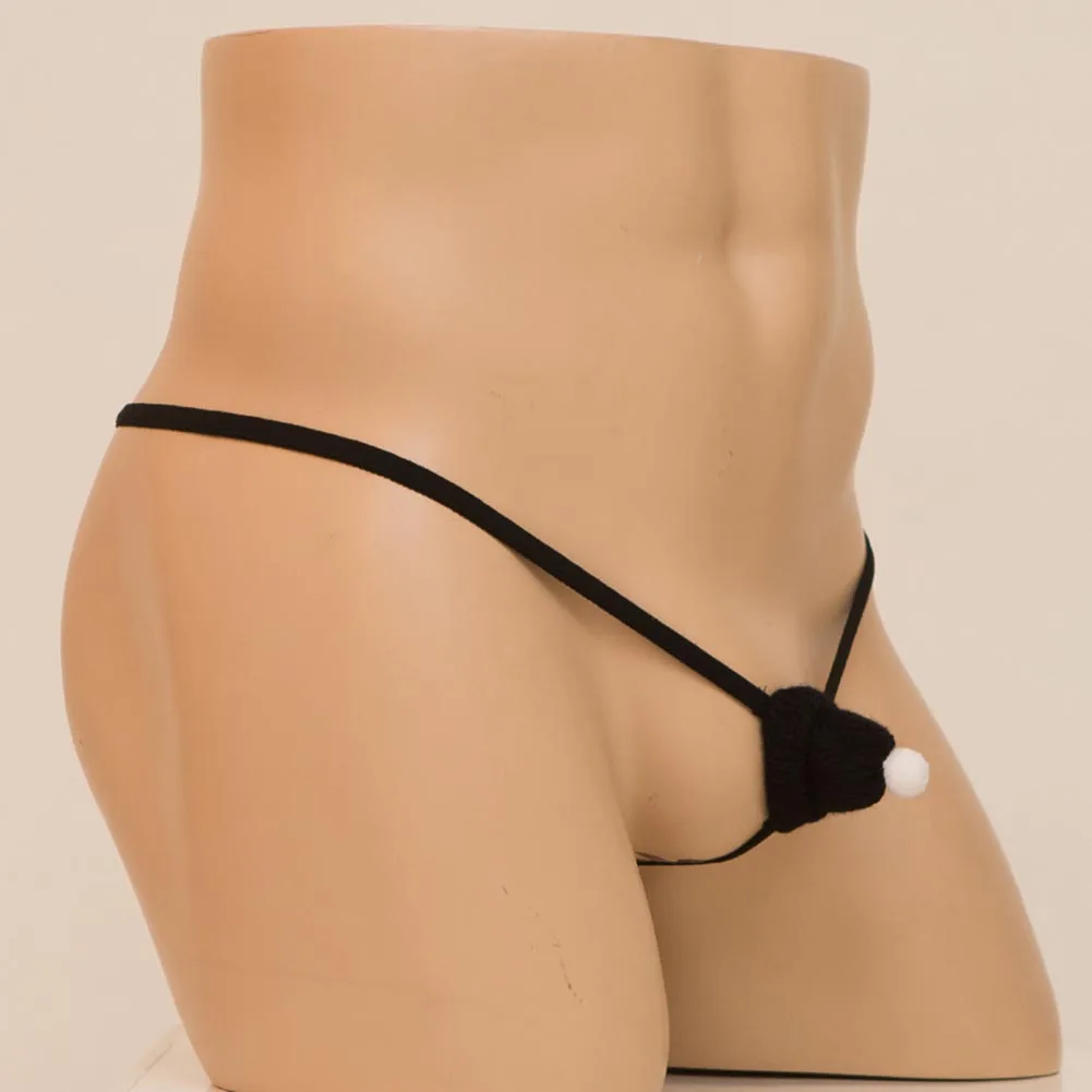 ملابس داخلية للرجال كلسون يومي ملابس داخلية للرجال قبعة عيد الميلاد على شكل حرف T من الخلف ملابس تحتية بدون حمالات ملابس داخلية منخفضة الارتفاع ثونج #2