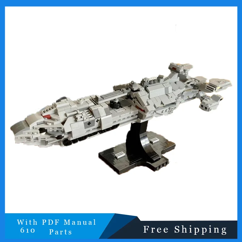 

610 шт., серия Star Battle, культовый космический корабль, вращающиеся технологические кирпичи, строительные блоки, модель для взрослых, сделай сам, сборка, подарок на день рождения