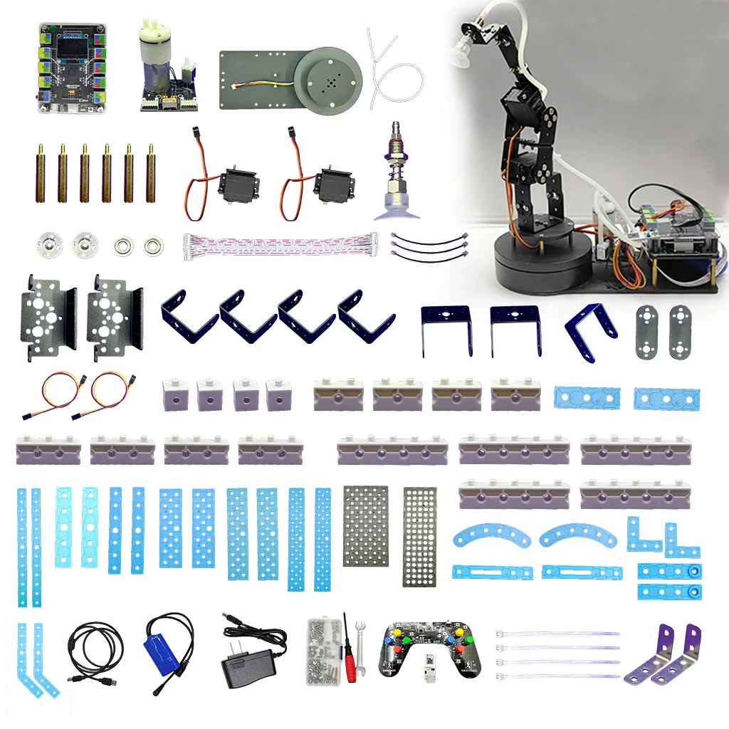 STEAM educational robot toys mechanic crane claw DIY Robot robotic arm DIY electronic kits for school