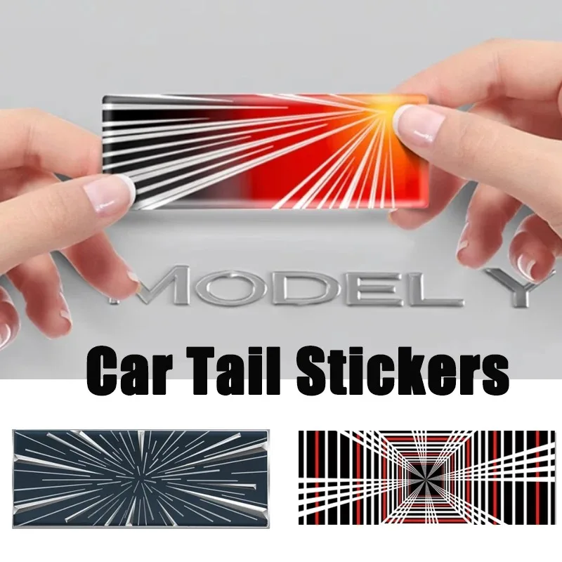 For Tesla Model Y Juniper/Lunch Car Tail Sticker Accessories First Commemorative Edition End Label for Tesla Model 3 Highland