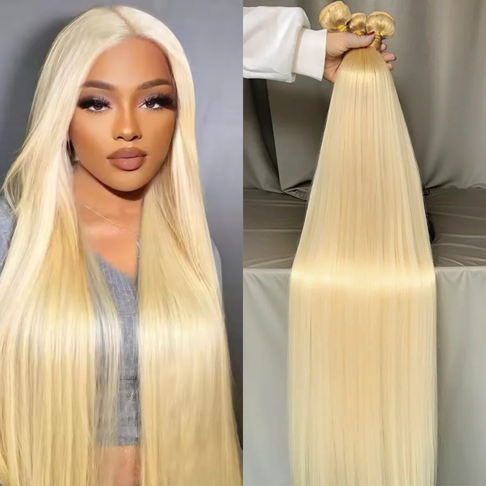 

1/3/4 шт. Пучки человеческих волос 613 12A Прямые пучки человеческих волос Необработанные человеческие волосы 32 36 38 40 дюймов Длинные бразильские плетения Virgin