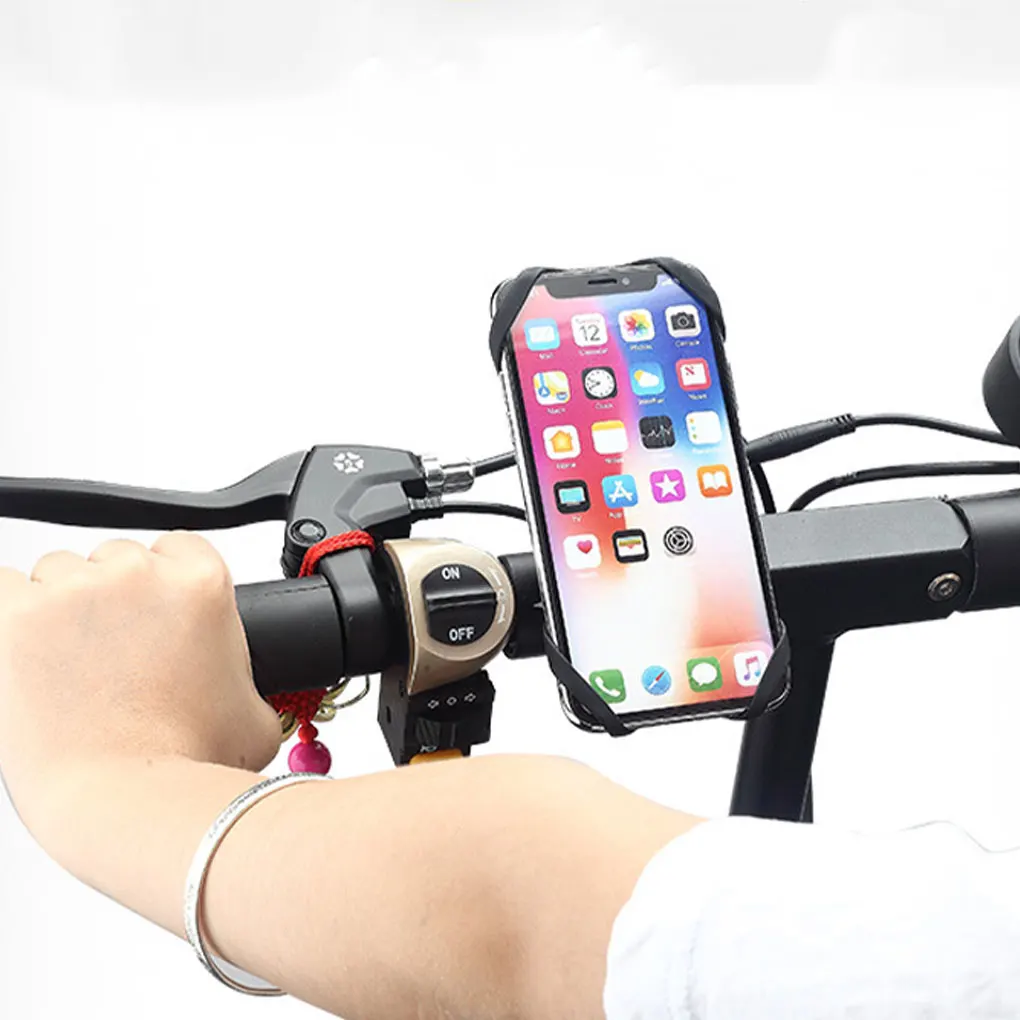 Bike Phone Holder Detachable 360-degree rotating Motorcycle Phone Mount Motorcycle Handlebar Cell Phone Clamp Scooter Phone Clip