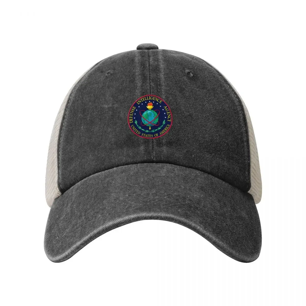 Defense Intelligence Agency Logo Cowboy Mesh Baseball Cap Uv Protection Solar Hat Custom Cap Thermal Visor Hats Woman Men's