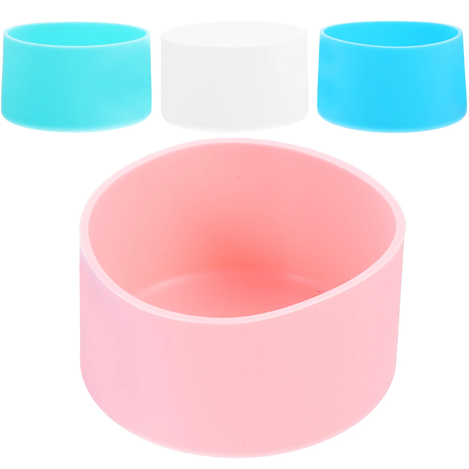 

4Pcs Silicone Bottle Boot Base Cover Heat Insulation Anti-Skid Tumbler Sleeve Travel Bottle Boot Silicone Cup Covers