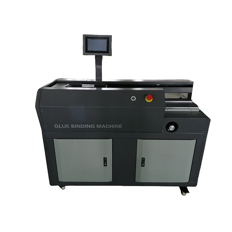 CYTT100 Semi-automatic Perfect Binding Machine With Big Touch Display Single Roller  Hot Glue Binding Machine for Books