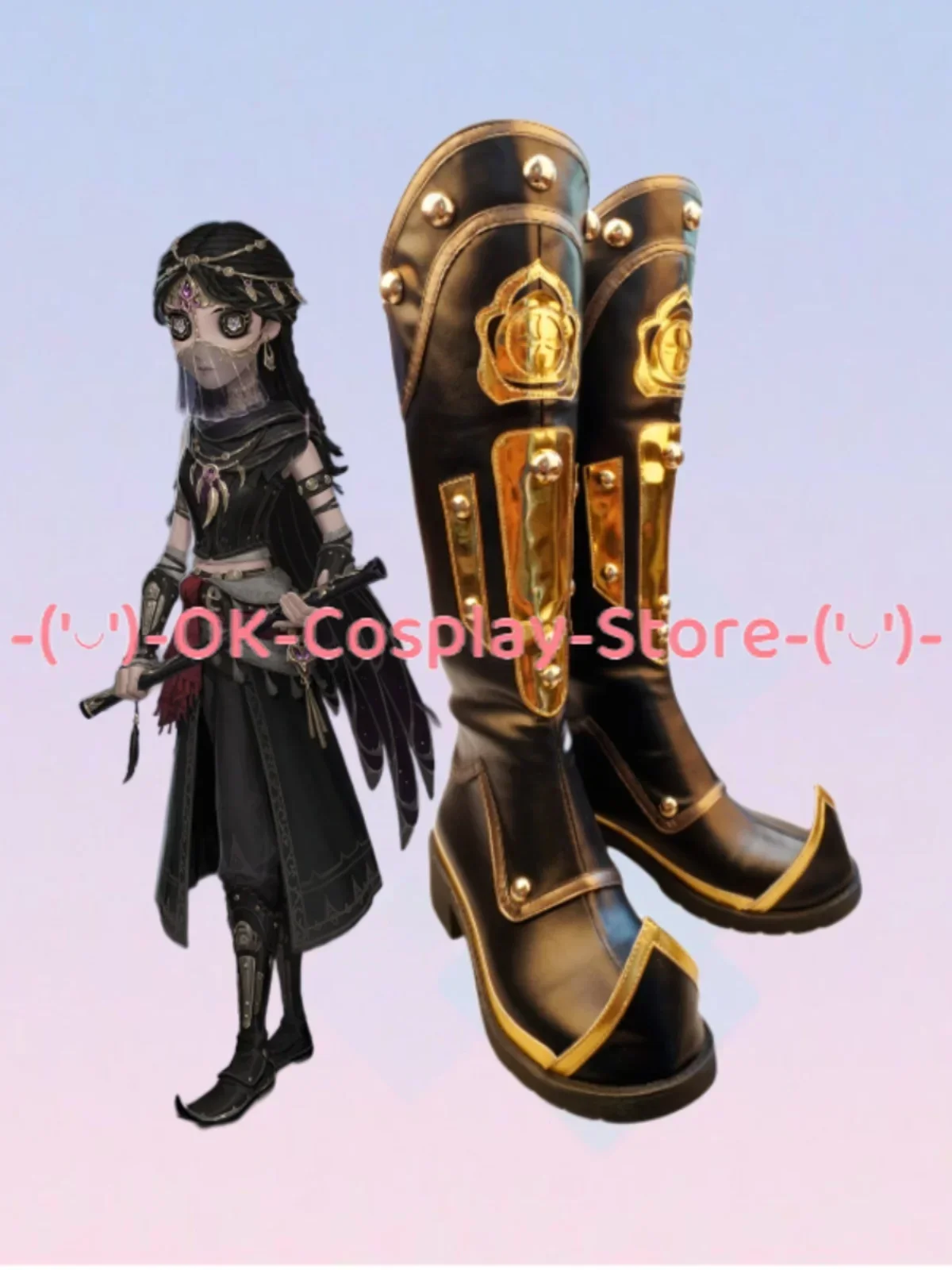 [Personalizzato] Antiquario Qi Shiyi Scarpe Cosplay Identity V Animal Tamer Anime Gioco di ruolo Prop Halloween Party Stivali in pelle PU