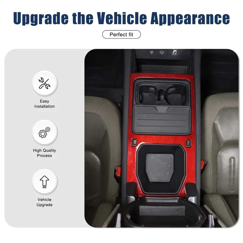 

1Pcs Real Carbon Fiber For Land Rover Defender 90 110 2020-2023 Car Center Control Panel Decorative Frame Sticker Car Accessorie