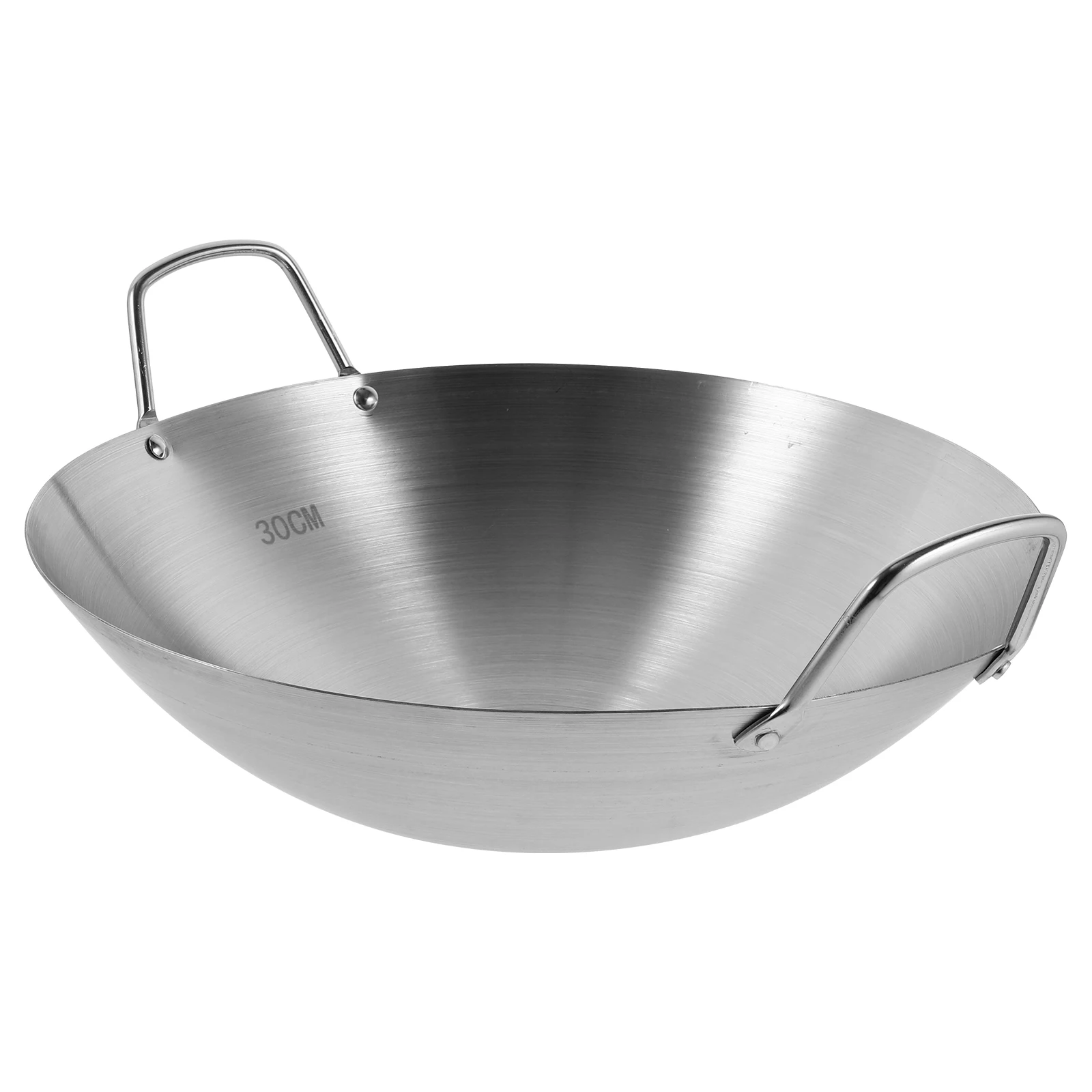 

Stainless Steel Double Ear Fry Pan Utensil Kitchen Utensil Gas Kitchen Accessory Stove BBQ Eggs Potatoes