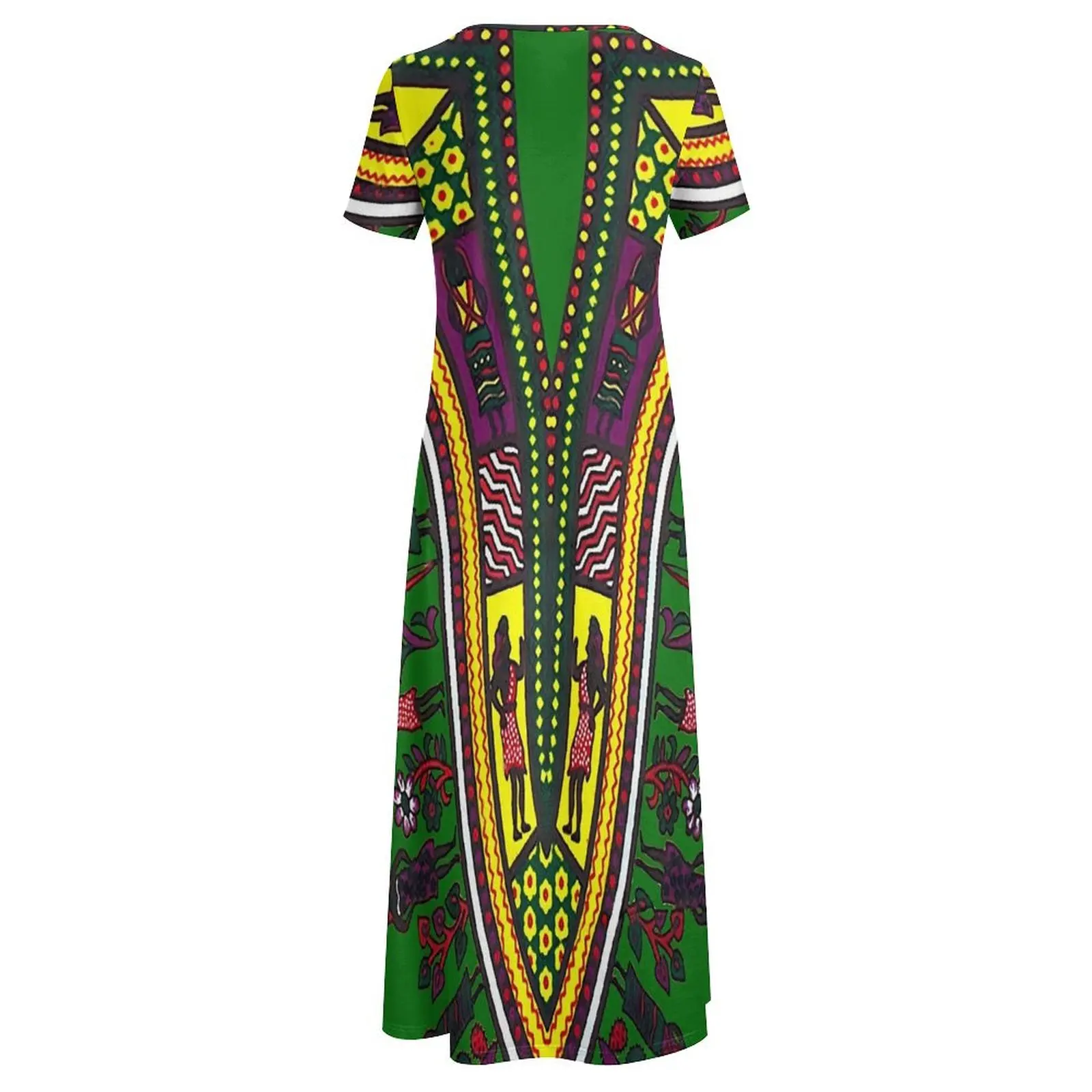 Sukienka inspirowana Dashiki zielony afrykański nadruk estetyczne długie sukienki plażowe Boho kobiece nowoczesne sukienki Maxi duże rozmiary 6XL 7XL