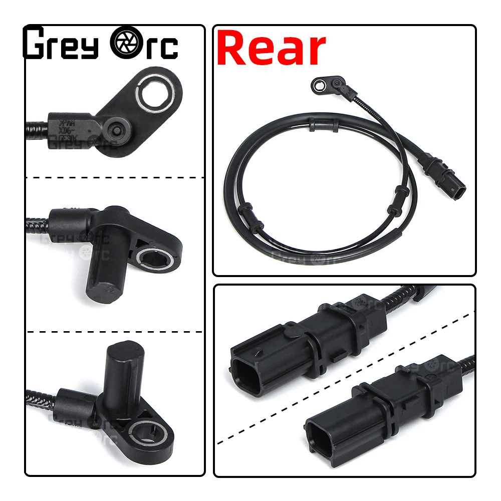 Motorcycle Front Rear Brake System ABS Sensor Cable For Kawasaki Ninja400 Ninja 400 Z400 2019-2022 Wheel Speed Sensor Set