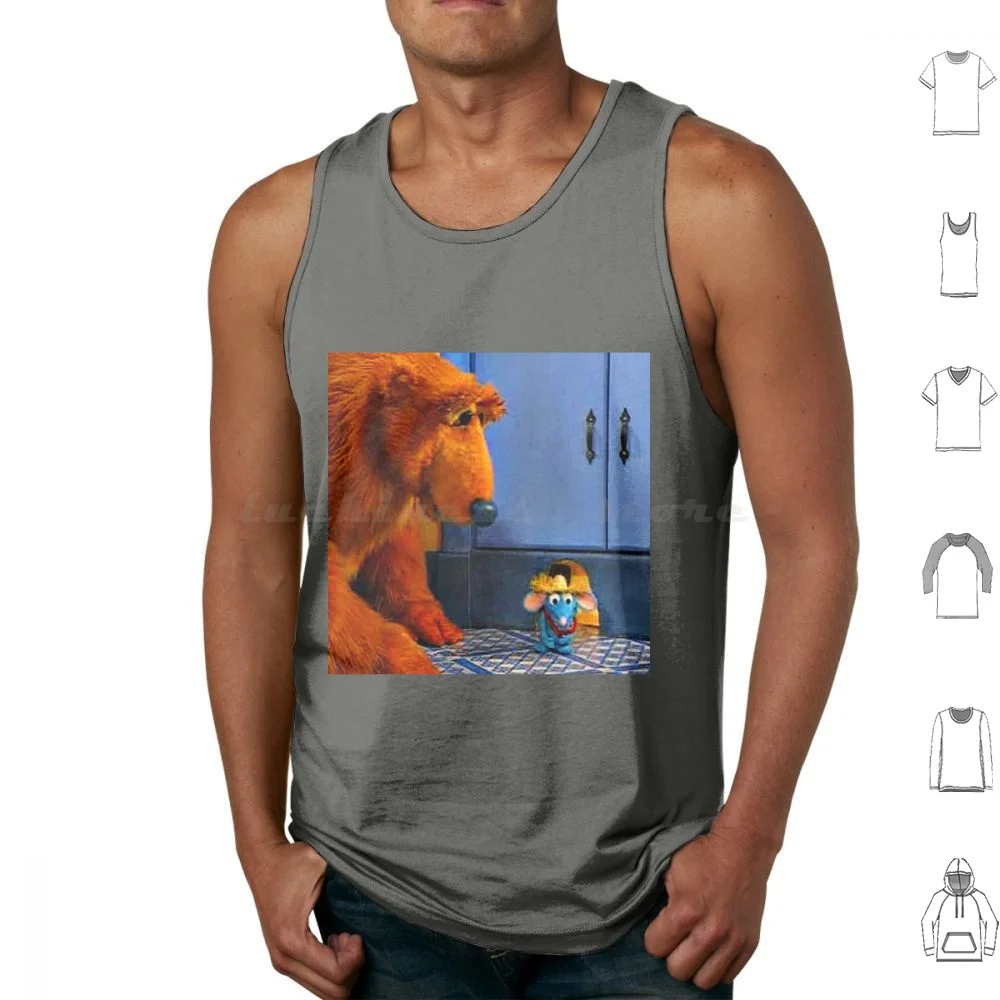 Camisetas sin mangas de oso y tutter, chaleco sin mangas, oso en la gran casa azul, oso y la gran casa azul, Tutter, ratón grande