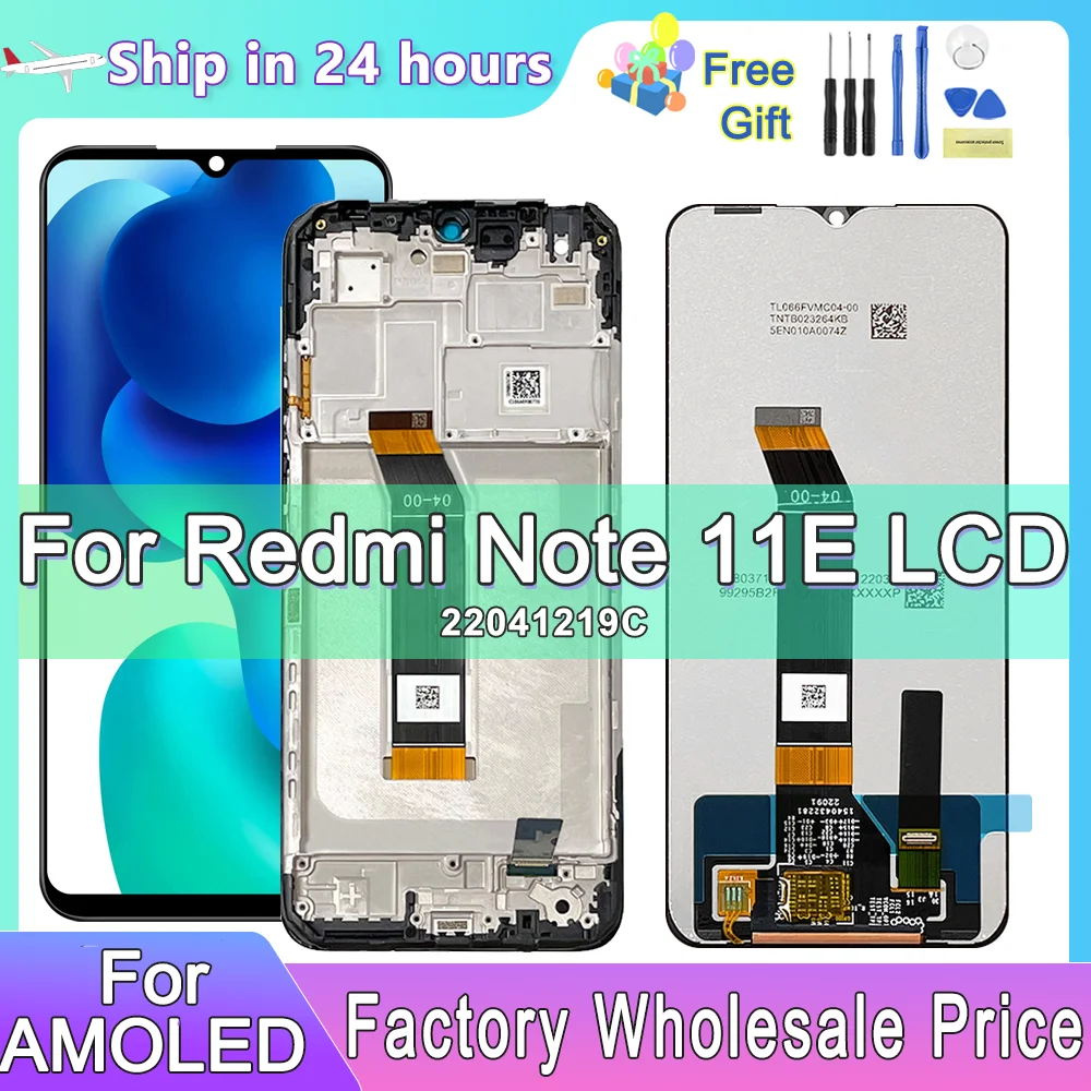 

NEW AMOLED For Xiaomi Redmi Note 11E LCD Display Touch Screen Digitizer Assembly For Redmi Note 11 E Redmi 10 5G Screen