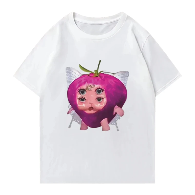 الفراولة ميلاني مارتينيز تي شيرت مطبوع الرجال والنساء الكرتون تي شيرت الصيف قصيرة الأكمام عادية Harajuku ملابس علوية