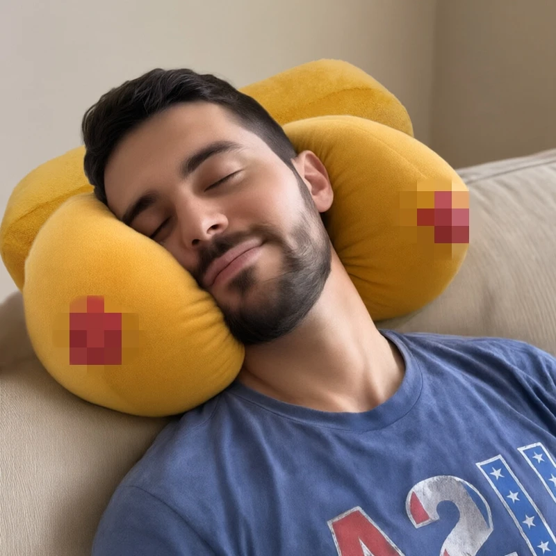 20*30*40cm Creative Fun Memory Foam Breast Pillow Neck Cushion Soft Back Support Pillow Sleep Pillow For Men And Women
