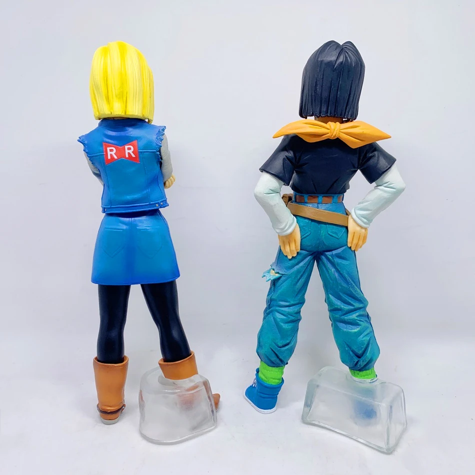 Figurine dragon ball z android 17 18, figurines d'action en pvc, décoration de bureau, collection d'anime, jouets périphériques