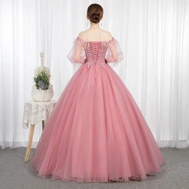 Customized Ball Gown Quinceanera Dresses Appliques Tulle Prom Birthday Party Gowns Formal Occasion robes de soirée