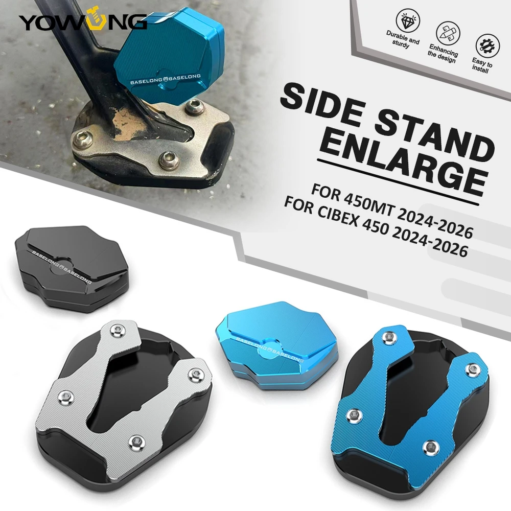 

Kickstand Side Stand Enlarger Column Auxiliary Set For CFMOTO 450MT IBEX 450 MT IBEX450 2024 2025 2026 Motorcycle Accessories