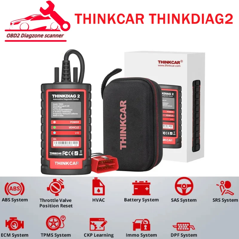 Thinkcar ThinkDiag 2 ThinkDiag2 ALL Car Brands Canfd protocol All Reset Service OBD2 Diagnostic Tool Active Test ECU Coding