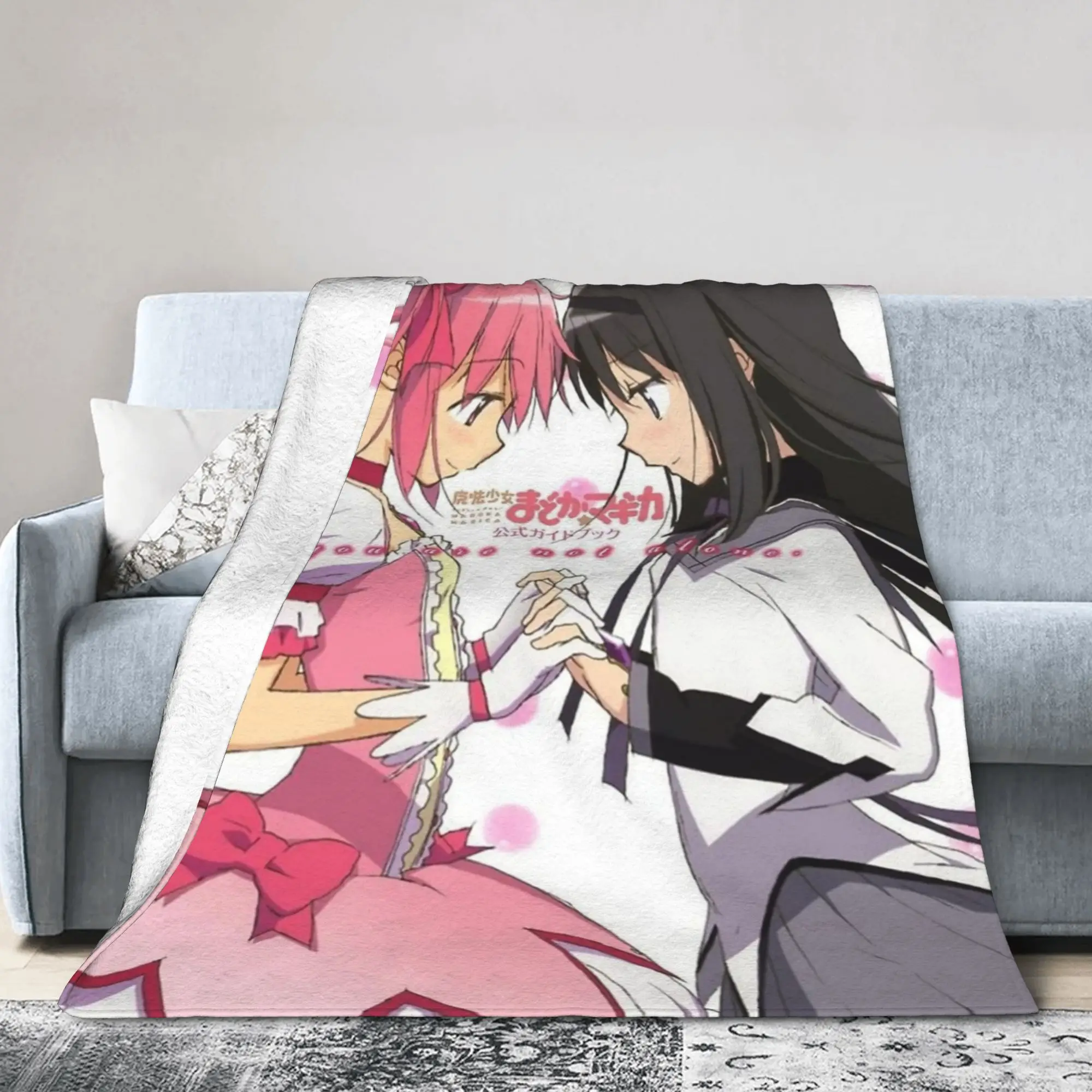 Puella Magi Madoka Magica Blanket Flannel Summer Air Conditioning   Super Warm Throw Blanket for Bedding Car Bedding Throws