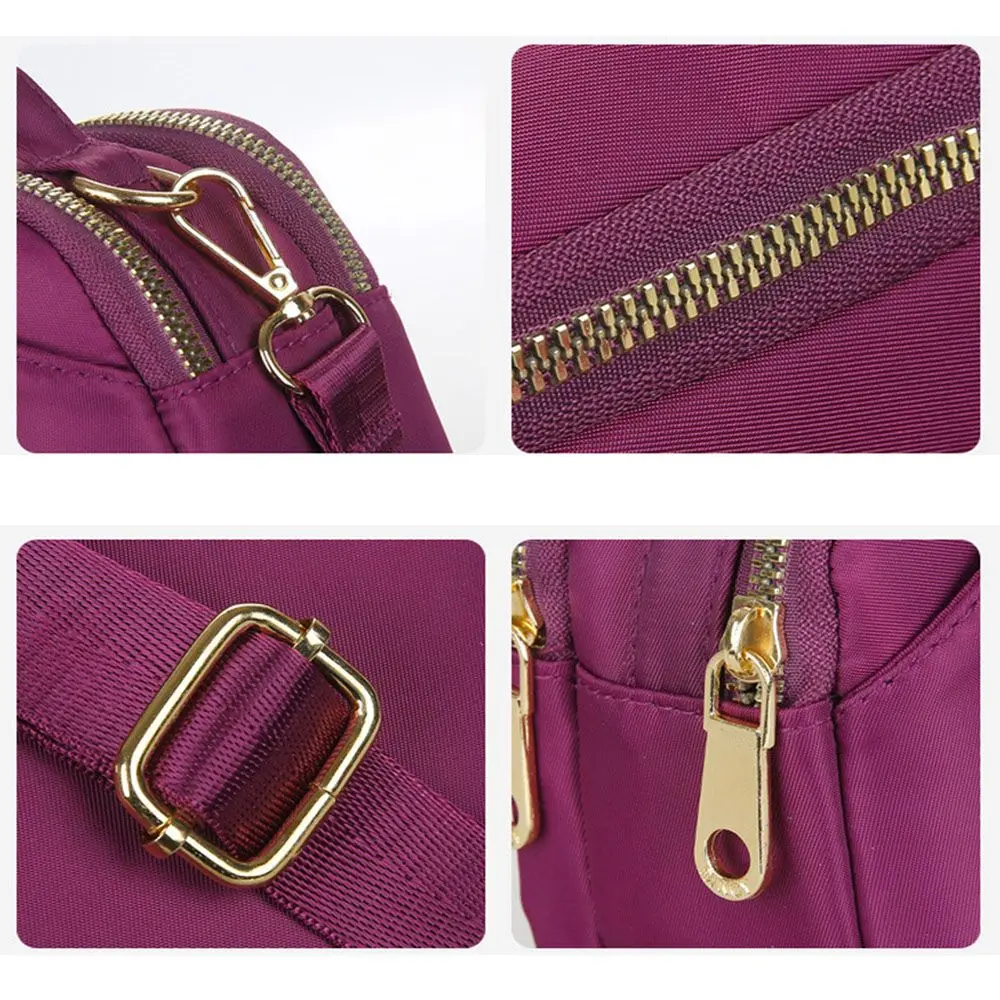 Women Nylon Shoulder Bag Waterproof Zipper Handbags Female Large Capacity Crossbody Bags