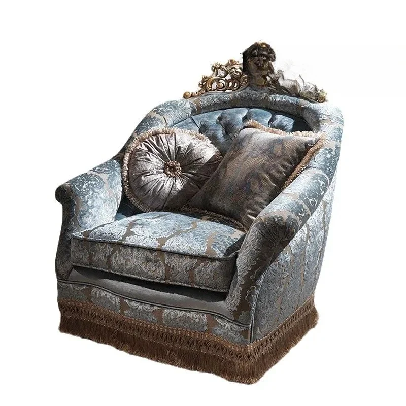 

Европейский диван из цельного дерева с резьбой по цвету, комбинация французской роскошной мебели для гостиной