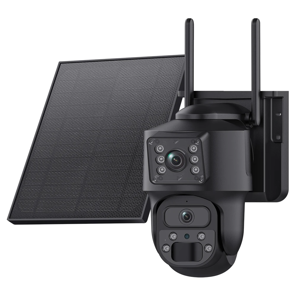 

UBox Pro 6MP AOV 24/7 Всегда на видео Wi-Fi 4G Двойной объектив Батарея на солнечной энергии PTZ Уличная солнечная камера на 24 часа