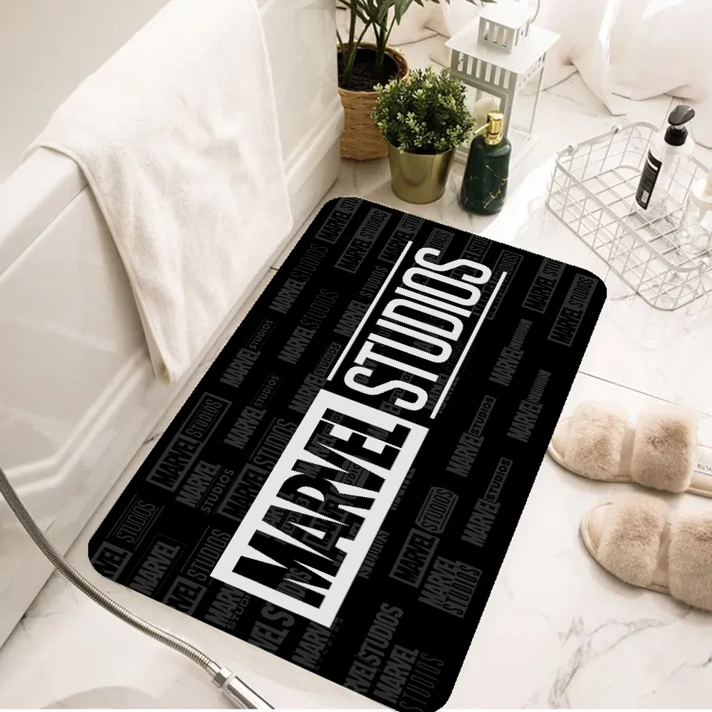 Hot Movie M_Marvels logo Floor Mat Kids Room Bedroom Decoration Balcony Anti-Slip Doormat Living Room Welcome Rug