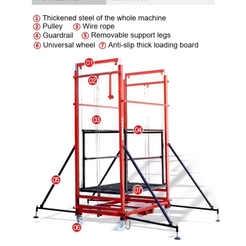 

China Electric Scaffold Manufacturer Providing Height Adjustable Electric Working Platform for Indoor and Outdoor customized