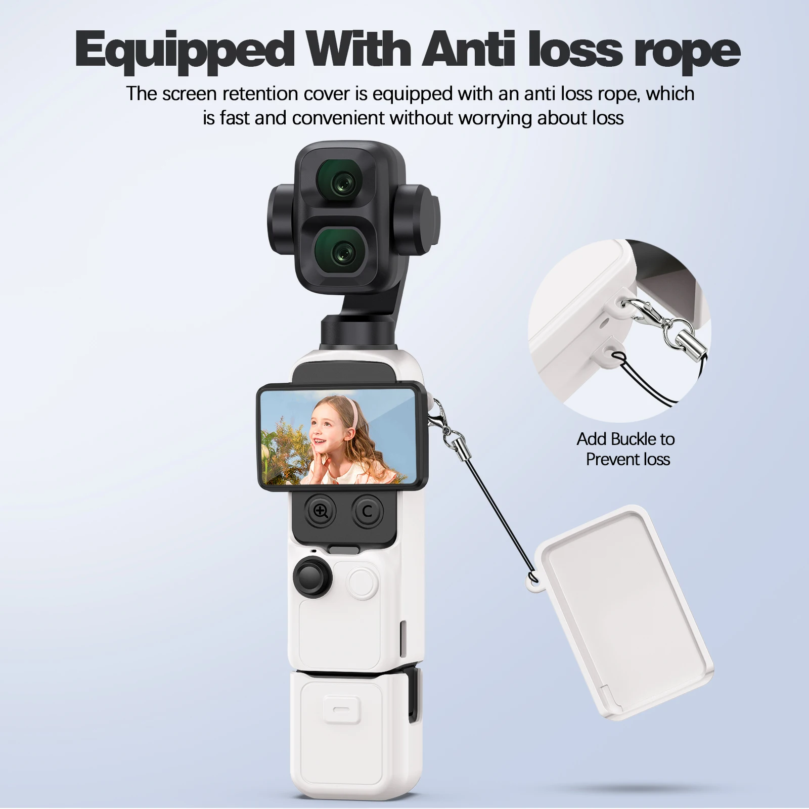 Protective Cover For DJI Pocket 4 Pro Silicone Skin Friendly Dustproof Shockproof Precise Cutouts Washable With Lanyard