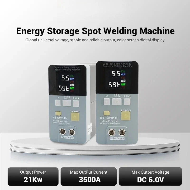 Commercial Spot Welder HeltecEnergy, 11.6-21KW Power for 0.4/0.5mm Pure Nickel & Nickel Plating