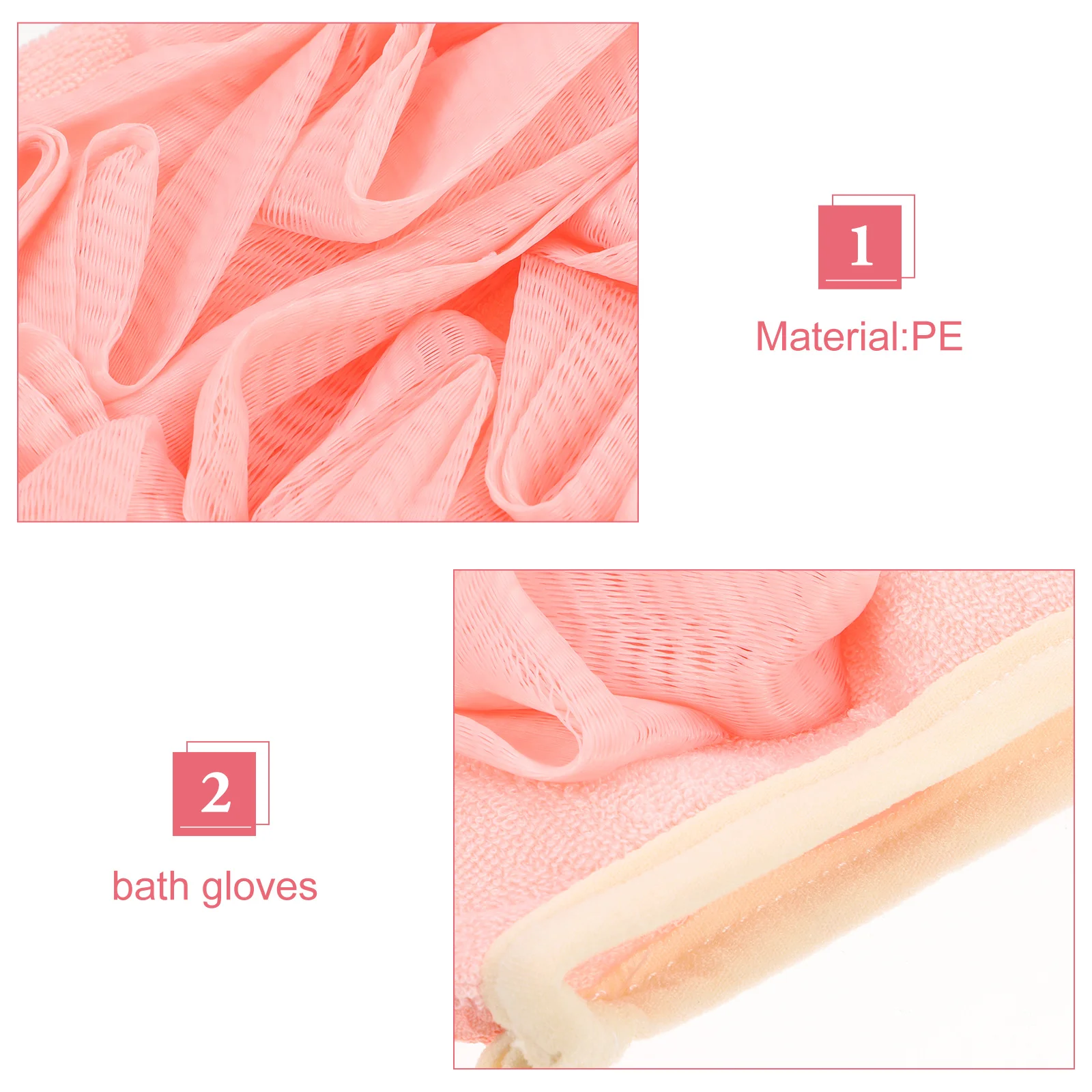 2 قطعة قفازات الاستحمام التقشير حمام قفازات عميق نظيفة الجلد تعزيز الدورة الدموية قفازات الاستحمام للرجال قفاز حمام #5