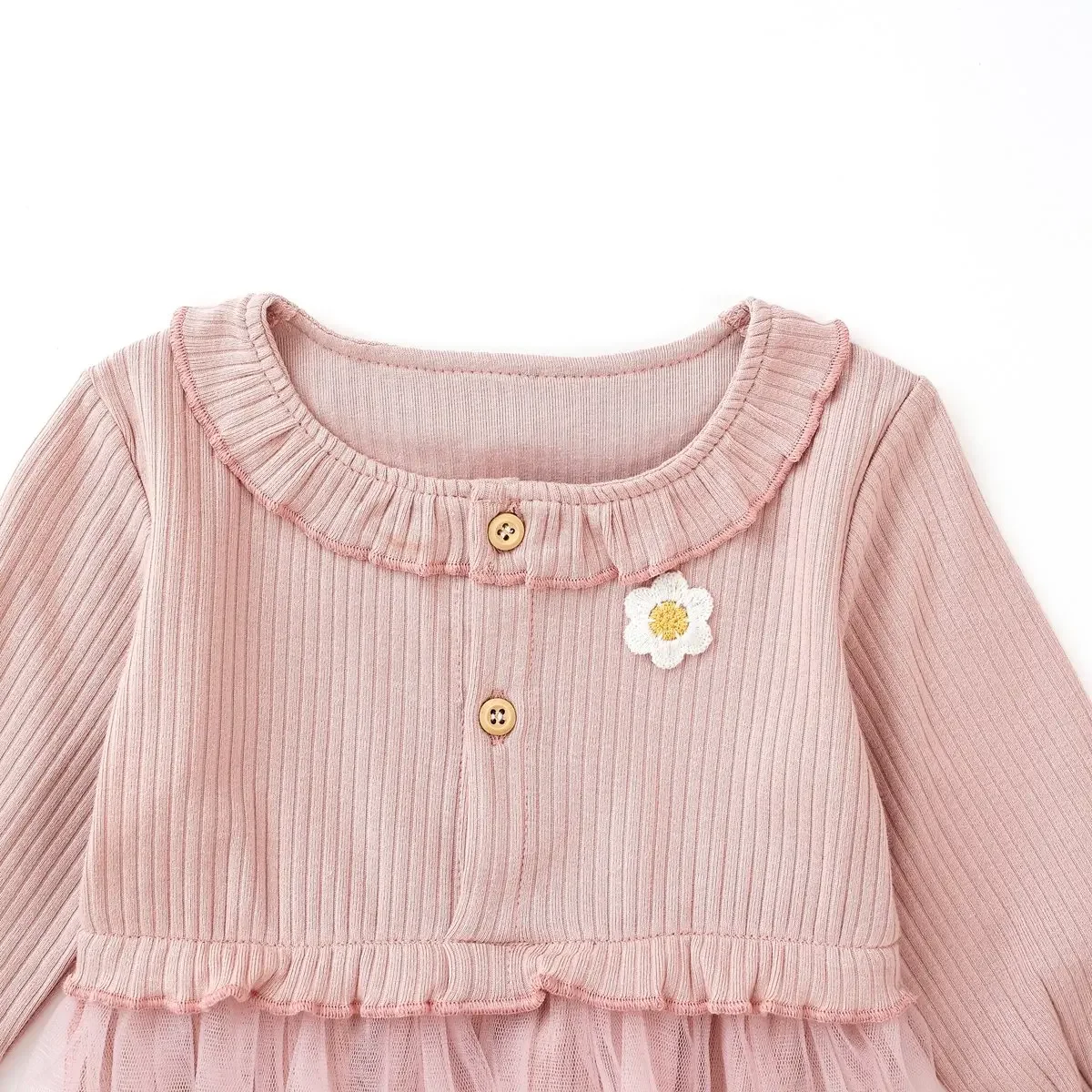 Niedliche, modische Herbst-Prinzessinnen-Langarm-Strampler für Kleinkinder und Mädchen – Detail 7