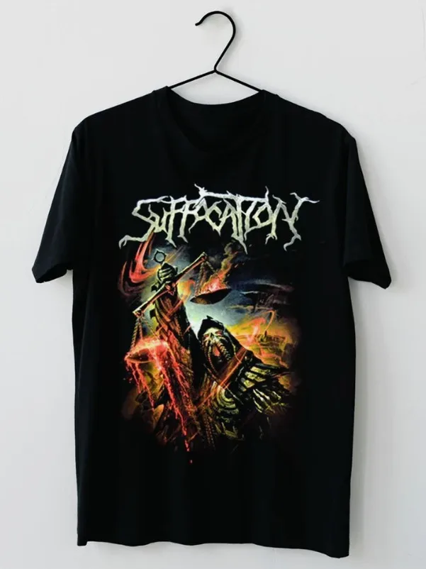 NEW Suffocation T-Shirts Short Sleeve Cotton White All Size S-5XL