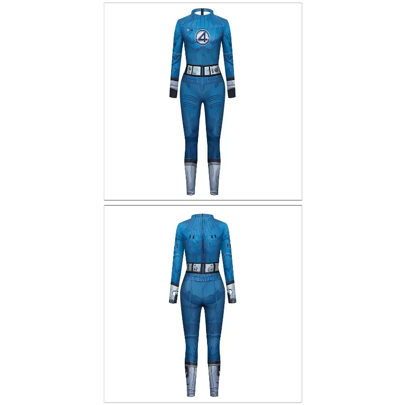 Cosplay Movie The Fantastic Four 4 Cosplay Costume Zentai Bodysuit Susan Reed Richards Jumpsuit Costume Halloween Party Catsuit view 6
